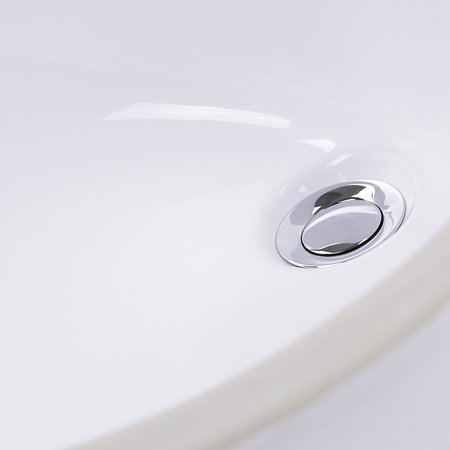 Nantucket Sinks 15 Inch x 12 Inch Glazed Bottom Undermount Oval Ceramic Sink In White GB-15x12-W